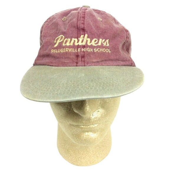 Pflugerville TX High School Panthers Embroidered Adjustable Cap Retro Style - Picture 1 of 6